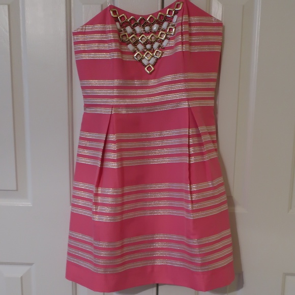 Robe Femme Rose Vif Lilly Pulitzer Sami-Ryan - Neuve Avec étiquettes, Taille 8, Coupe Regular